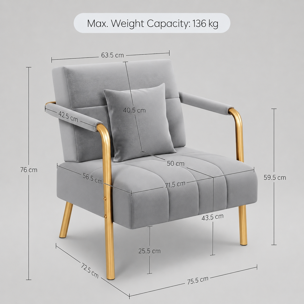 Grey Lounge Chair