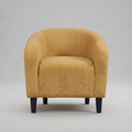 Yellow Mustard Boucle Tub Chair