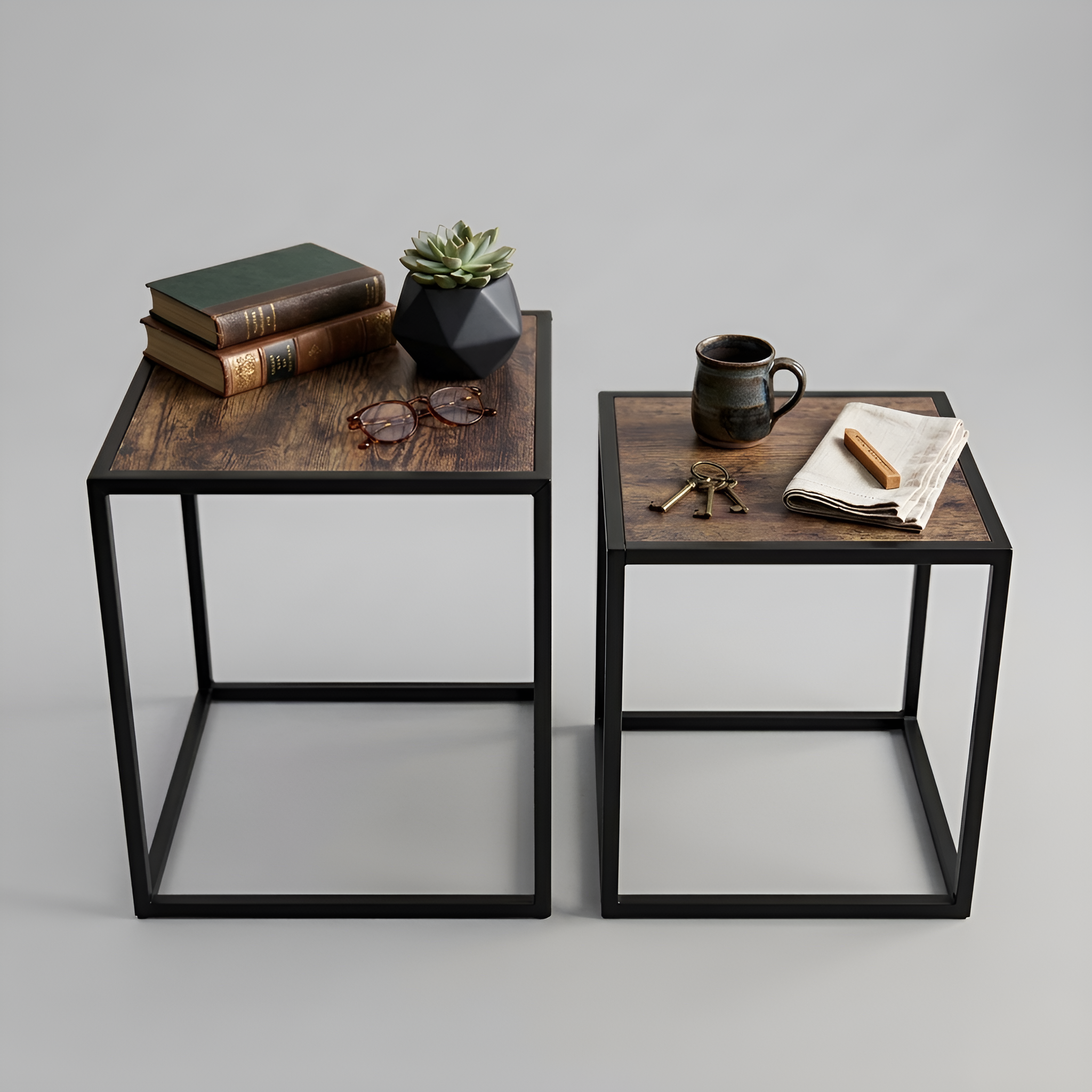 Nested Coffee Tables - Brown