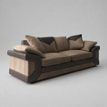 Dino, 3 Seater, Beige + Brown