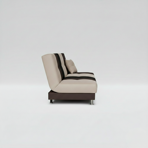 Avesta Click Clack Sofabed, 3 Seater, Dark Brown, Black & Beige Accents