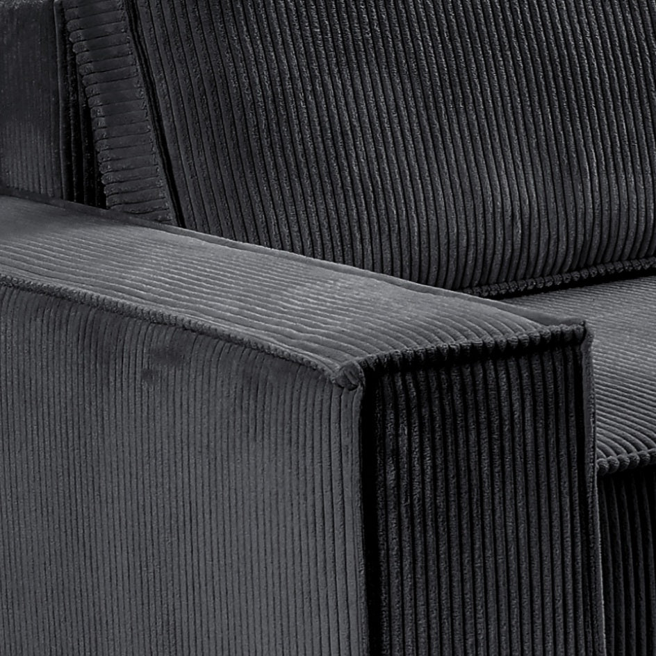 Pati Universal Jumbo Cord Sofabed, Corner - Dark Grey