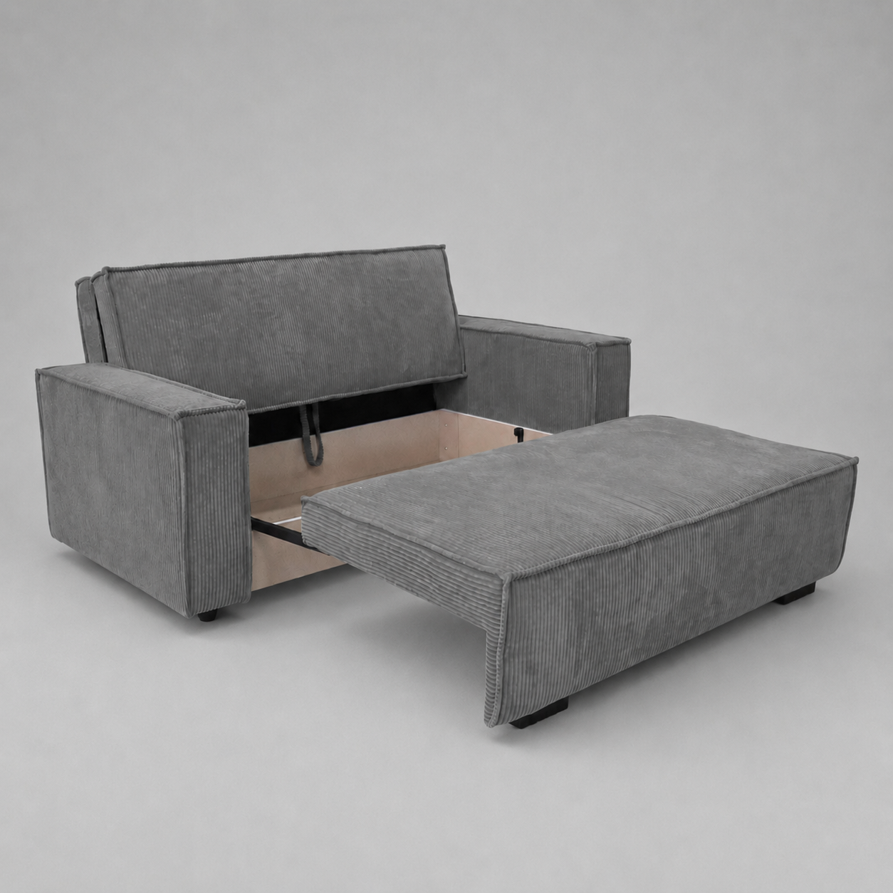 Viva Deluxe Sofabeds, 3 Seater, Jumbo Cord, Grey