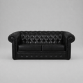 Chesterfield, 2 Seater, Black