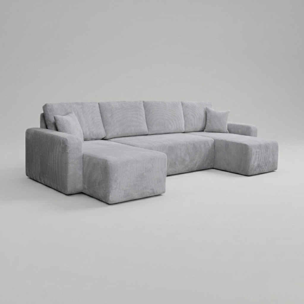 Yasmine U Shaped Sofabeds, Grey