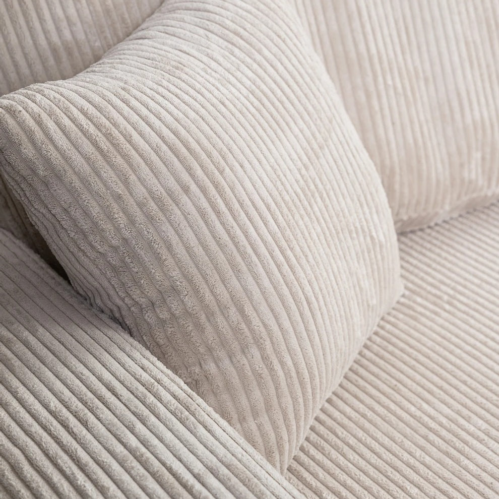 Yasmine L Shaped Sofabeds, Cream
