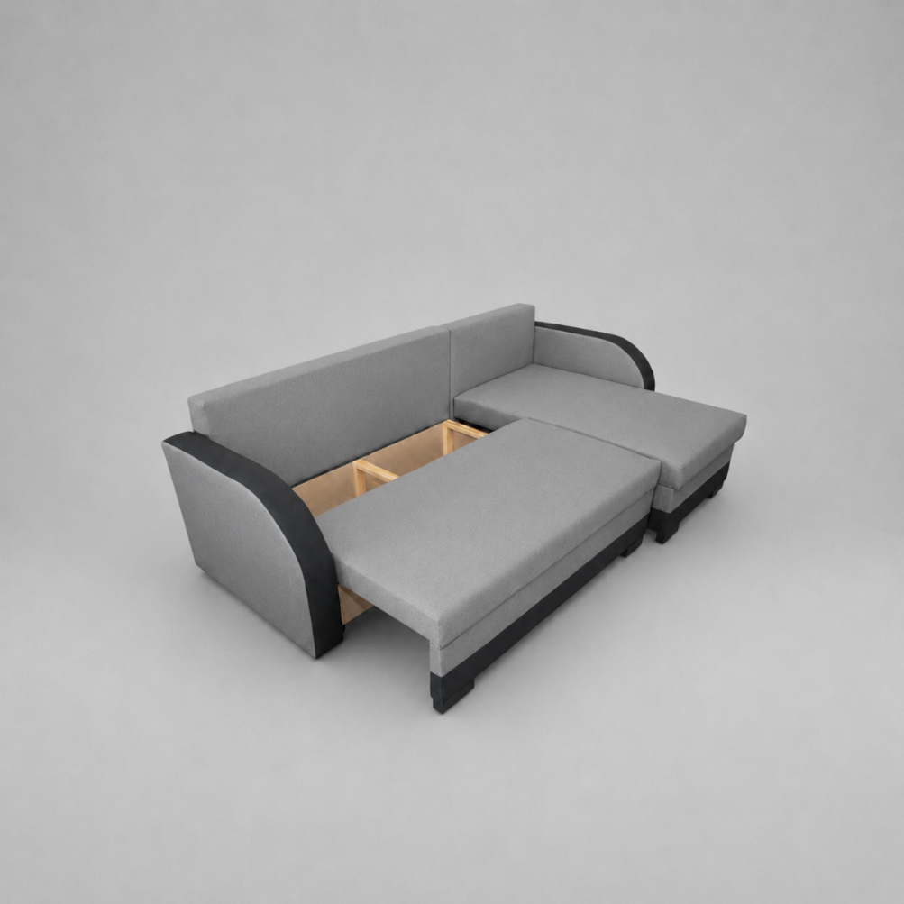 Jozef Sofabeds, Universal Corner, Grey + Dark Grey