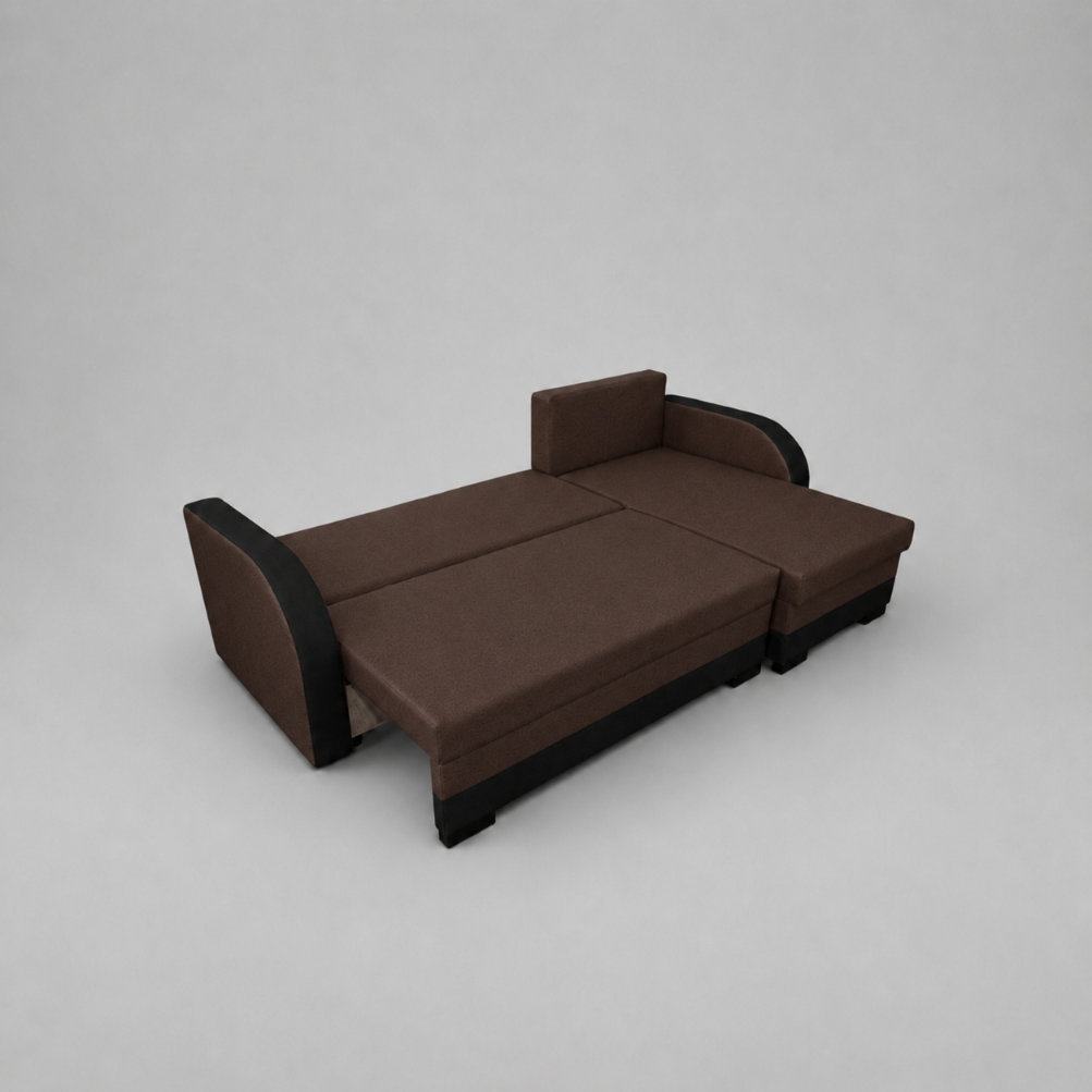 Jozef Sofabeds, Corner, Brown + Black