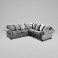 Olivia Corner Sofa, Woven Fabric - Grey