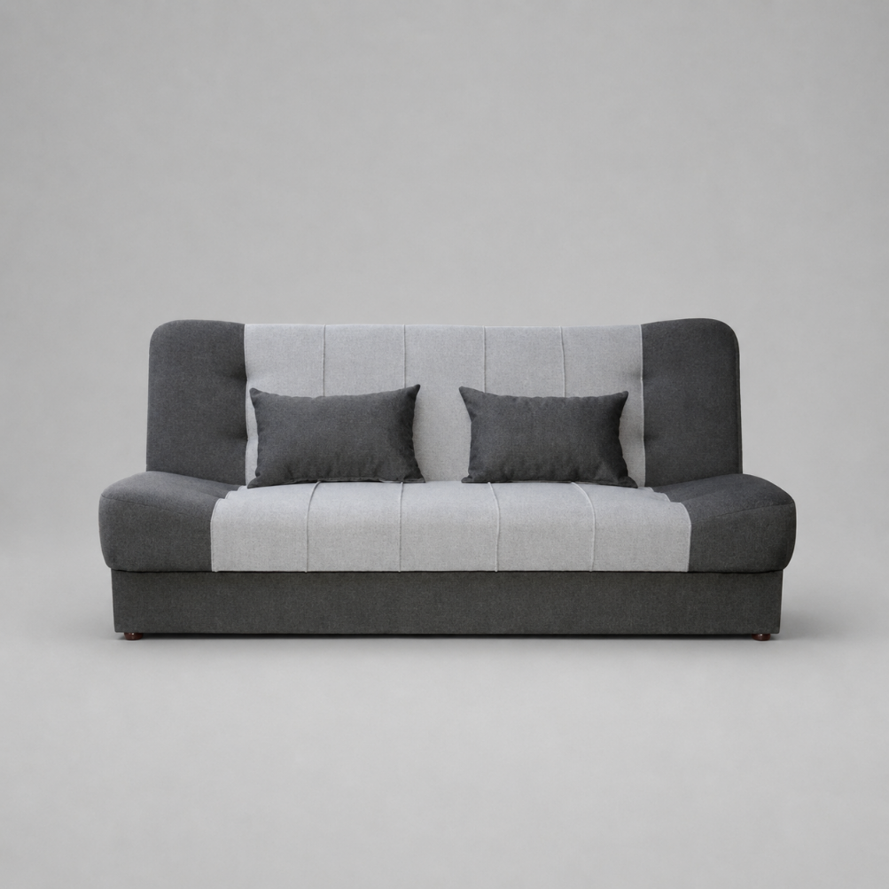Sonia Click Clack Sofabeds, 3 Seater, Dark Grey + Light Grey