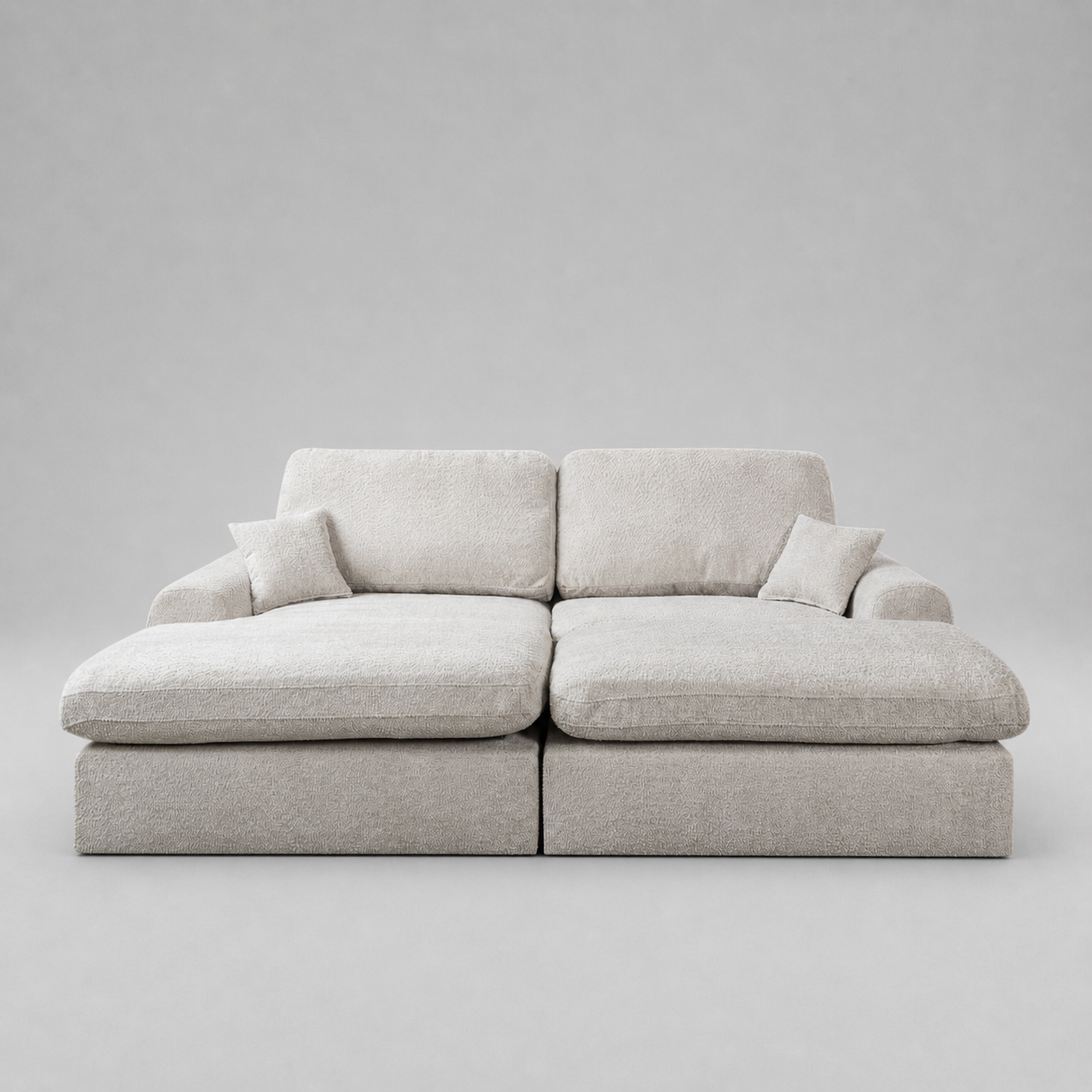 Vinicius, Modular Cinema Set, Grey, L Shaped Corner (Pouf included)