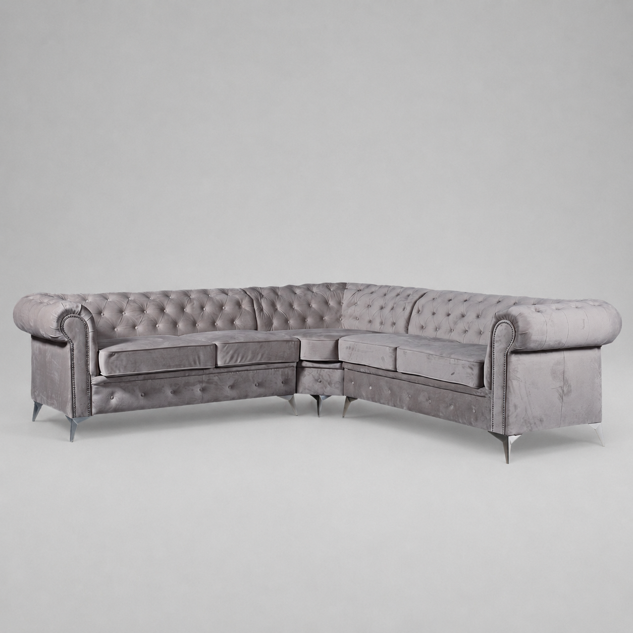 Roma Chesterfield, Corner, Grey