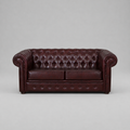 Chesterfield, 2 Seater, Antique brown