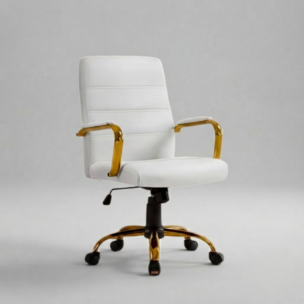 White and Gold Office Chair