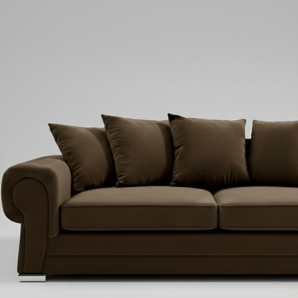 Verona Scatter 3 Seater Brown