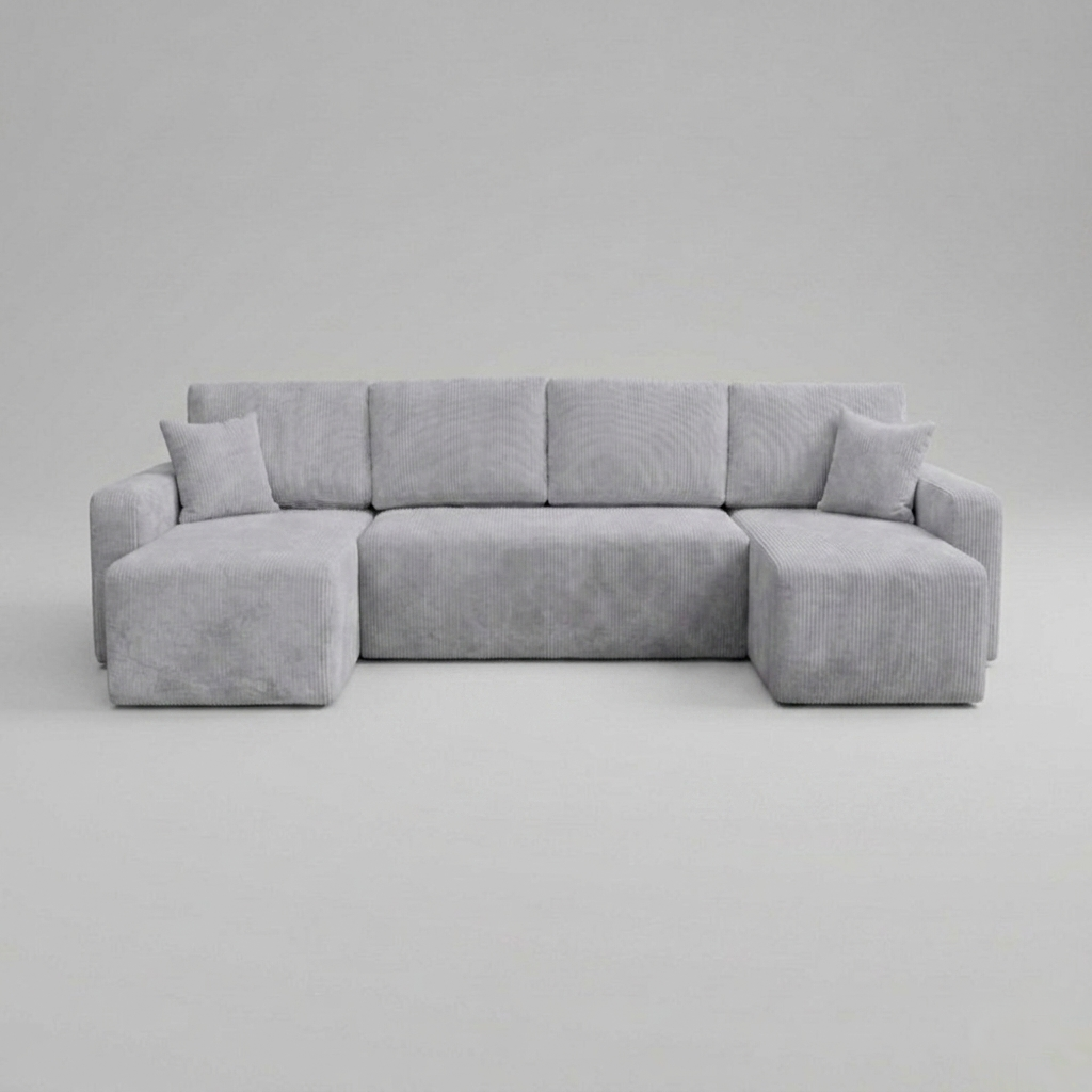 Yasmine U Shaped Sofabeds, Grey