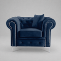 Roma Chesterfield, Blue, 1 seater