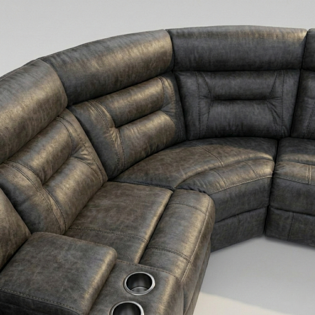 Supernova (Power Recliner)(Regular Console), Corner Sofa, Grey