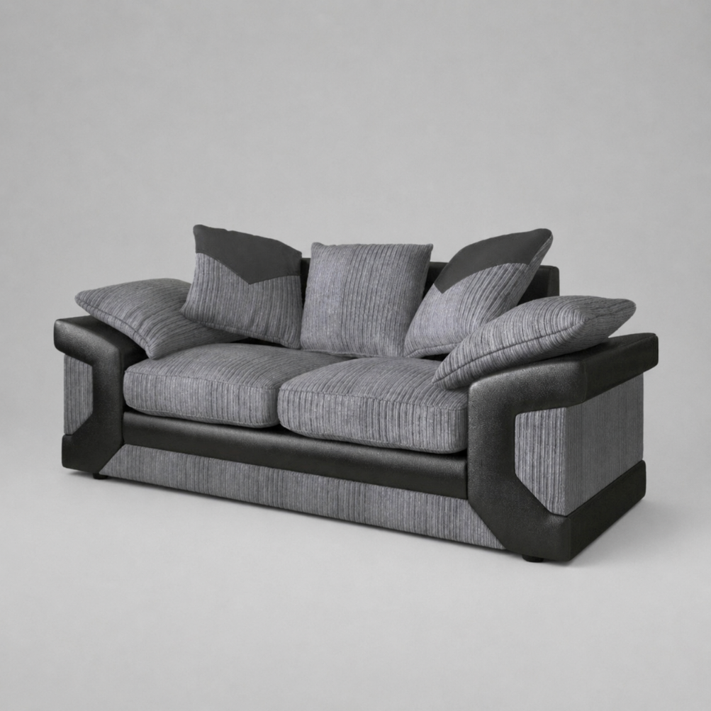 Dino, 2 Seater, Grey + Black