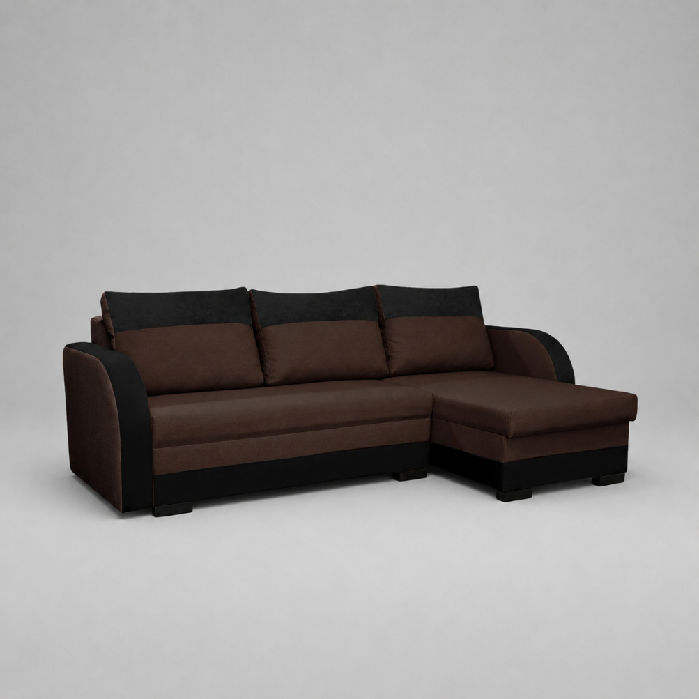 Jozef Sofabeds, Corner, Brown + Black