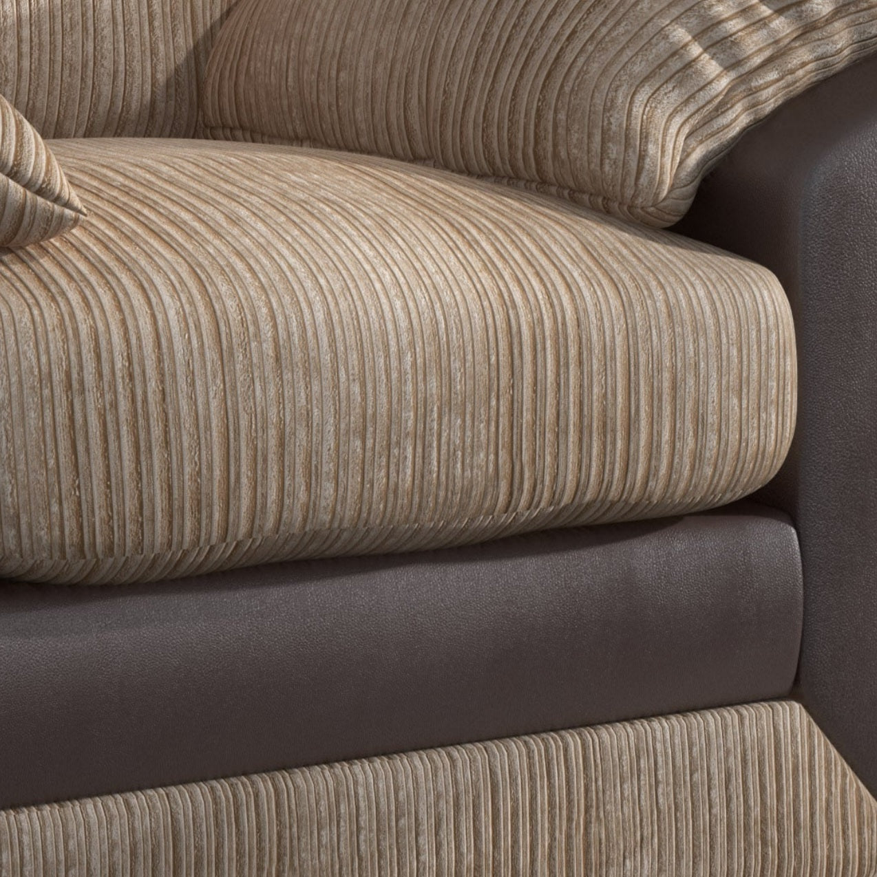 Dino, 1 Seater, Beige + Brown