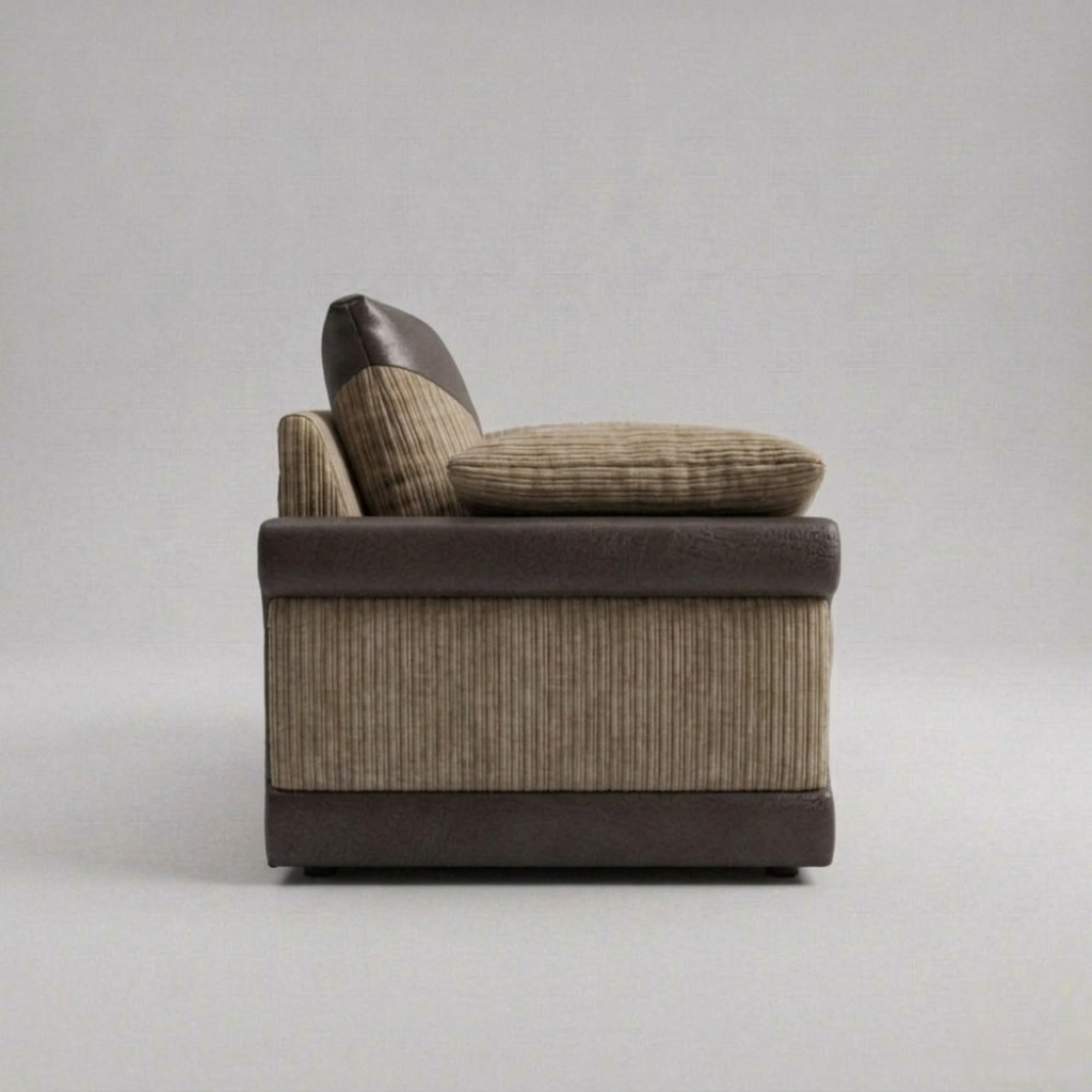 Dino, 1 Seater, Beige + Brown