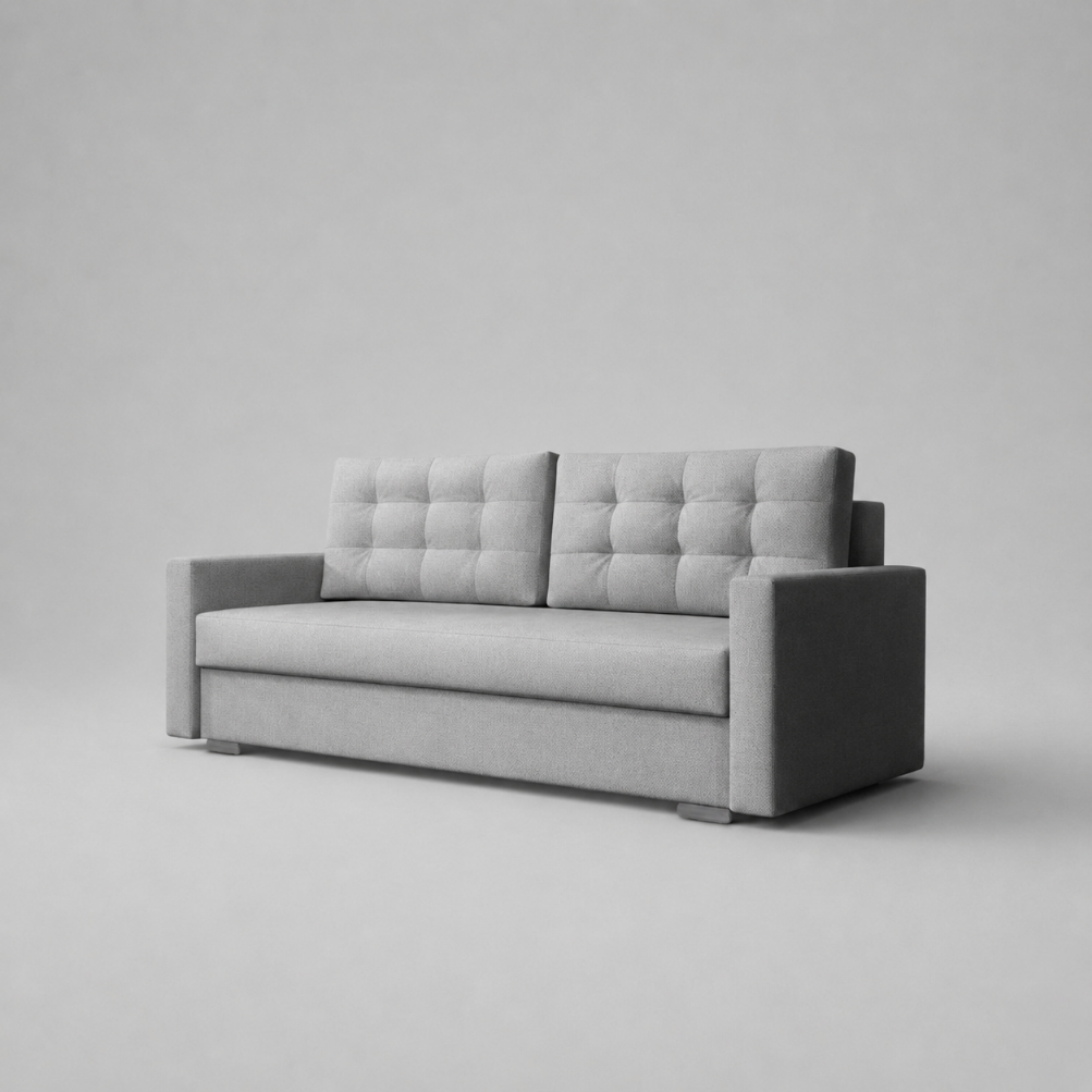 Stella Sofabeds, 3 Seater, Light Grey