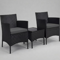 Riviera 3-Piece Hand-Woven Rattan-Style Bistro Set
