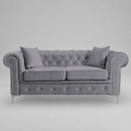 Roma Chesterfield, Grey, 2 seater