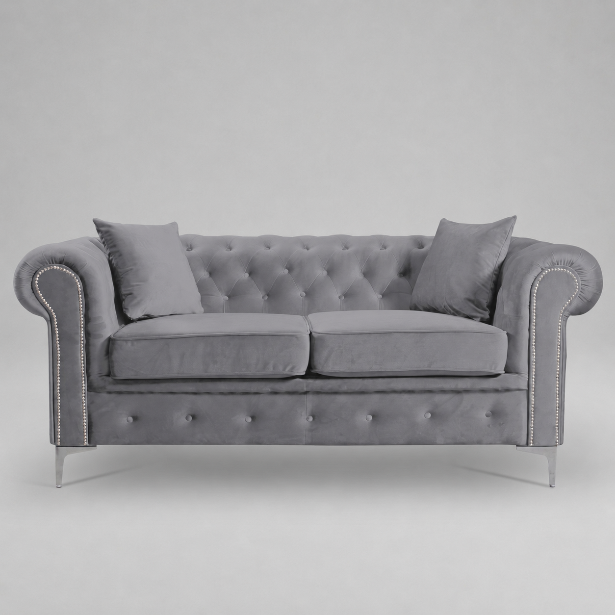 Roma Chesterfield, Grey, 2 seater