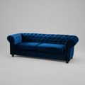 Infinity Plush Fabric, 3 Seater, Blue
