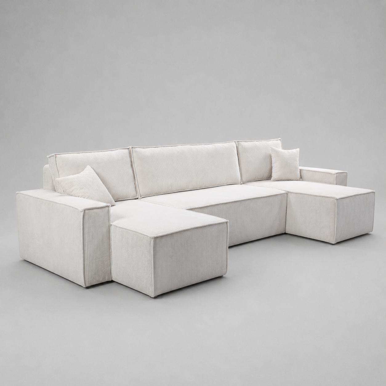Pati Sofabed, U Corner, Jumbo Cord, White