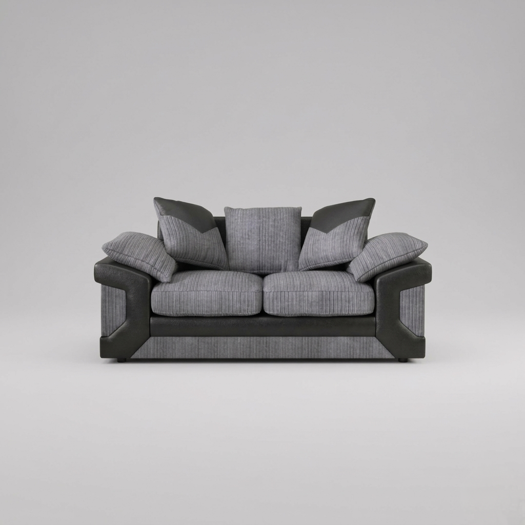 Dino, 2 Seater, Grey + Black