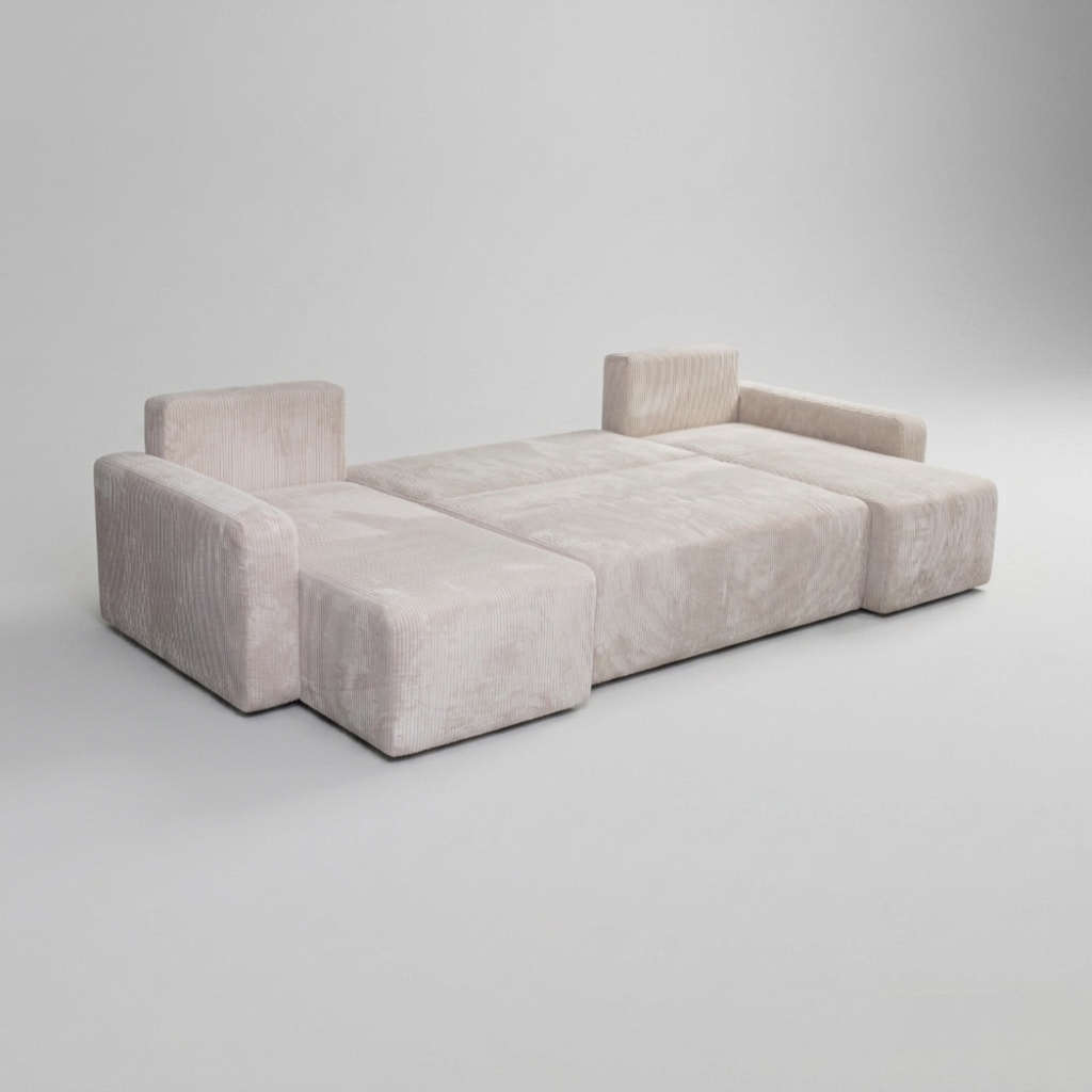 Yasmine U Shaped Sofabeds, Cream