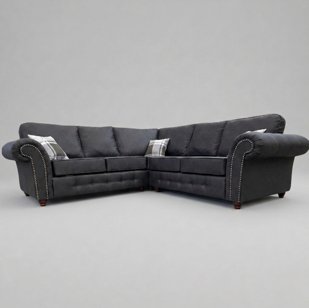 Oakland, Corner, Faux Leather, Black