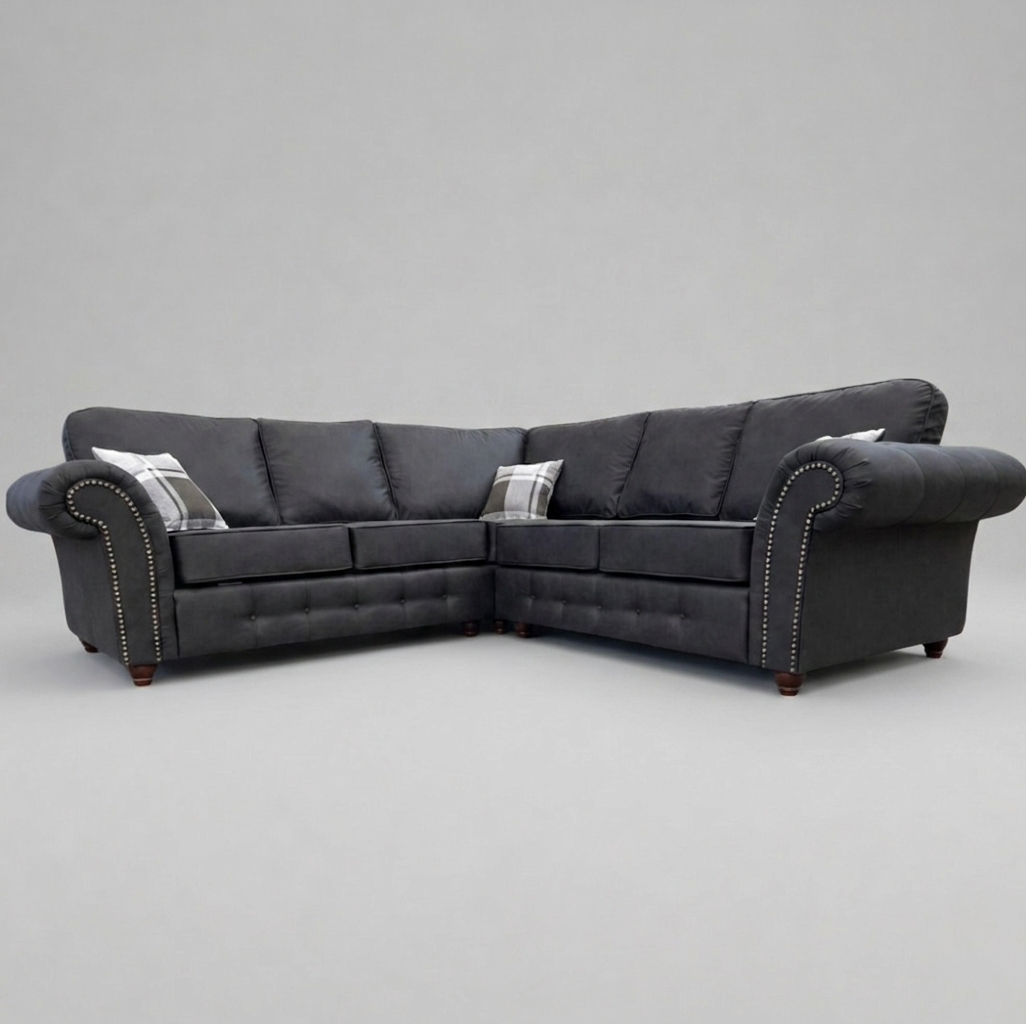 Oakland, Corner, Faux Leather, Black