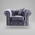 Roma Chesterfield, 1 Seater, Premium Grey