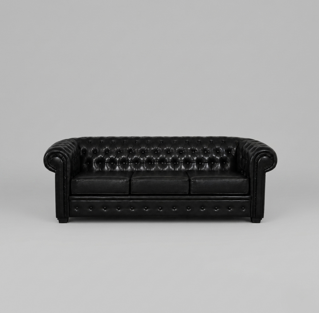 Chesterfield, 3 Seater, Black