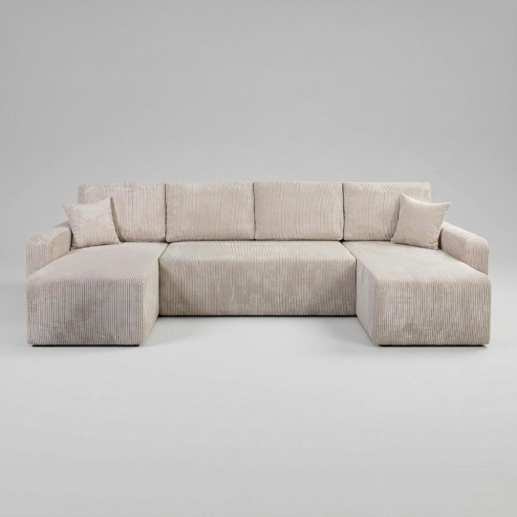 Yasmine U Shaped Sofabeds, Cream