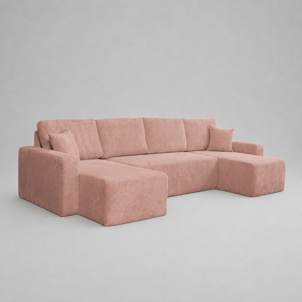 Yasmine U Shaped Sofabeds, Pink