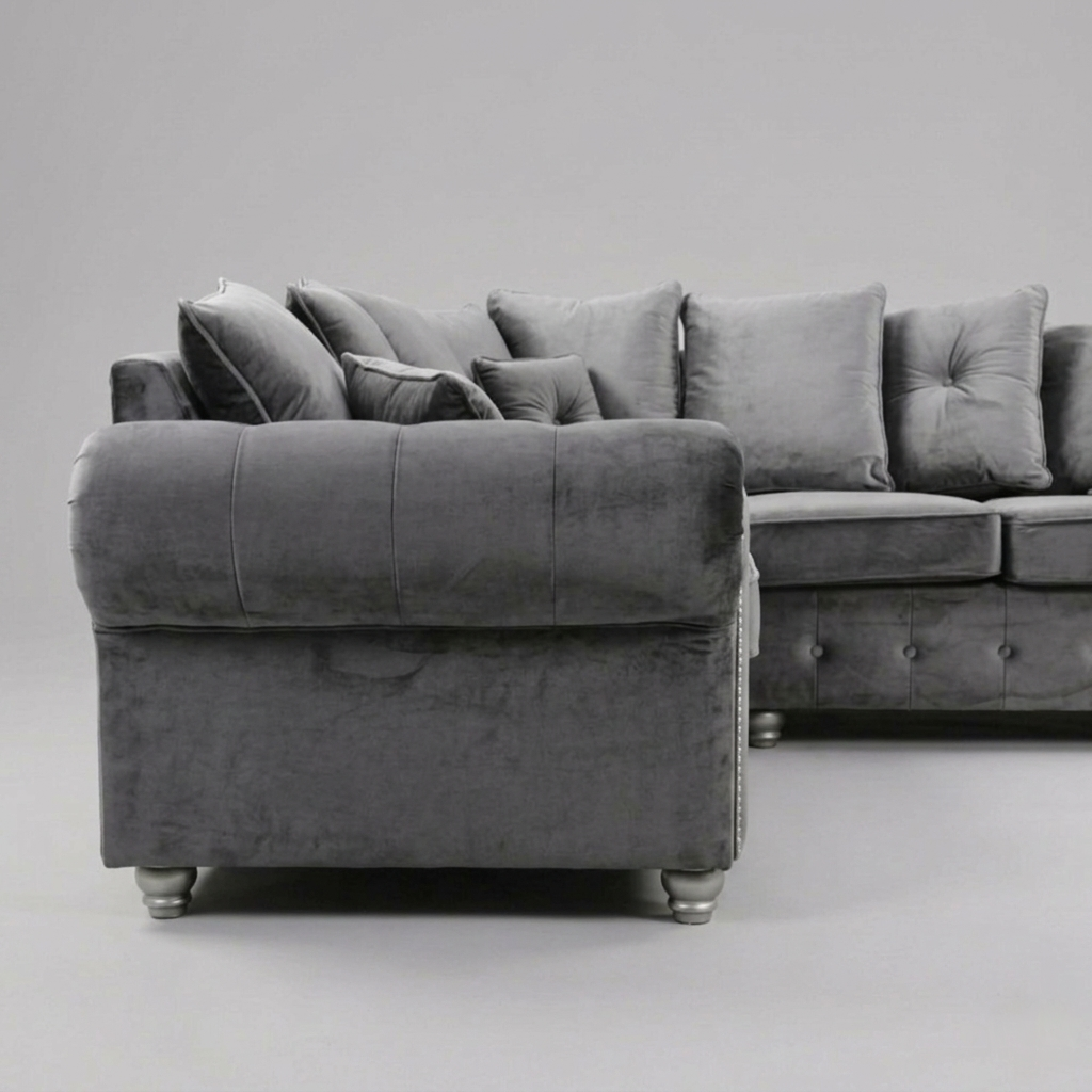Olimpia Grey corner sofa