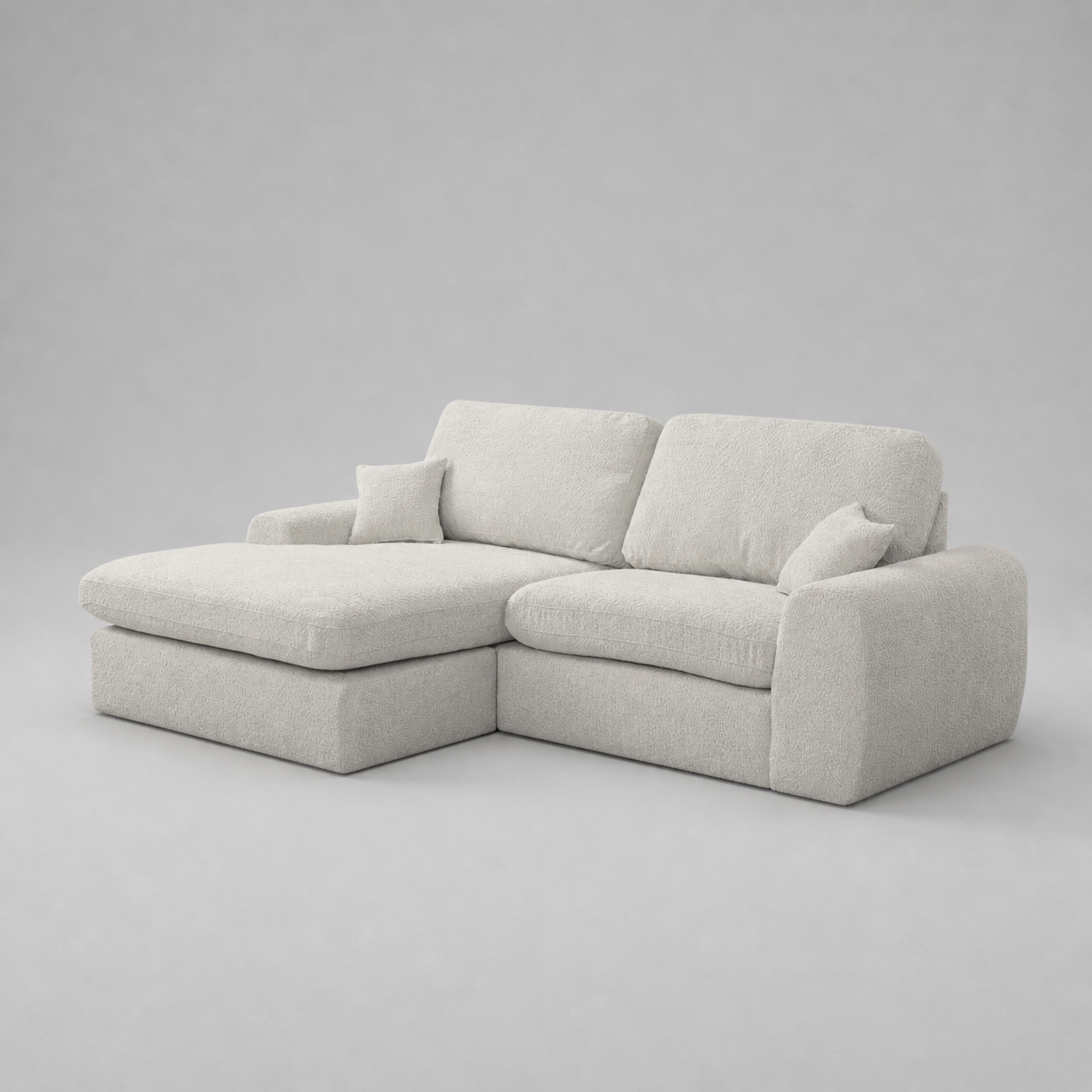 Vinicius, Modular Cinema Set, Beige, L Shaped Corner (Pouf included)
