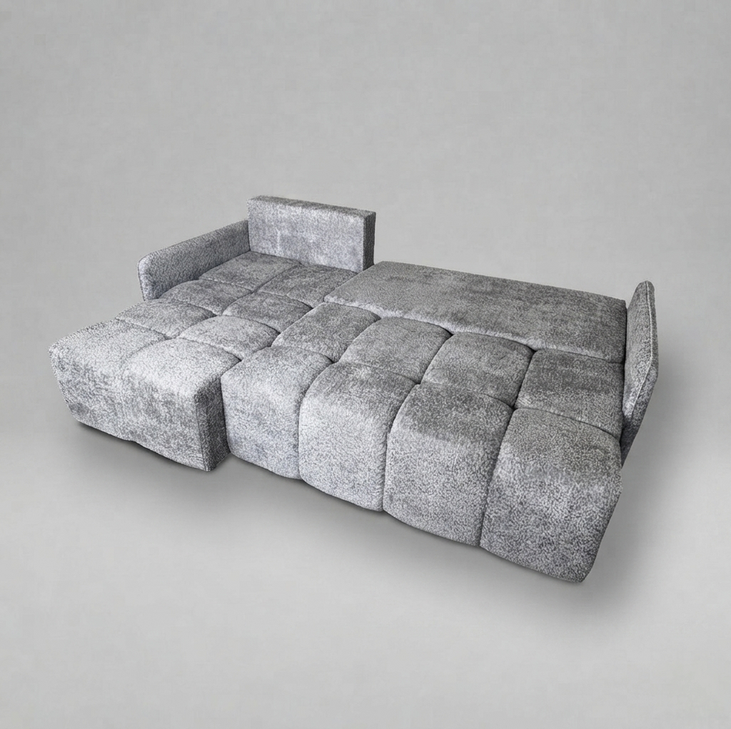 Deli - Reversible L Shaped Sofabed - Grey
