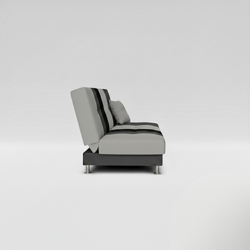 Avesta Click Clack Sofabed, 3 Seater, Grey, Black & Beige Accents