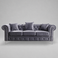 Roma Chesterfield, 3 Seater, Premium Grey