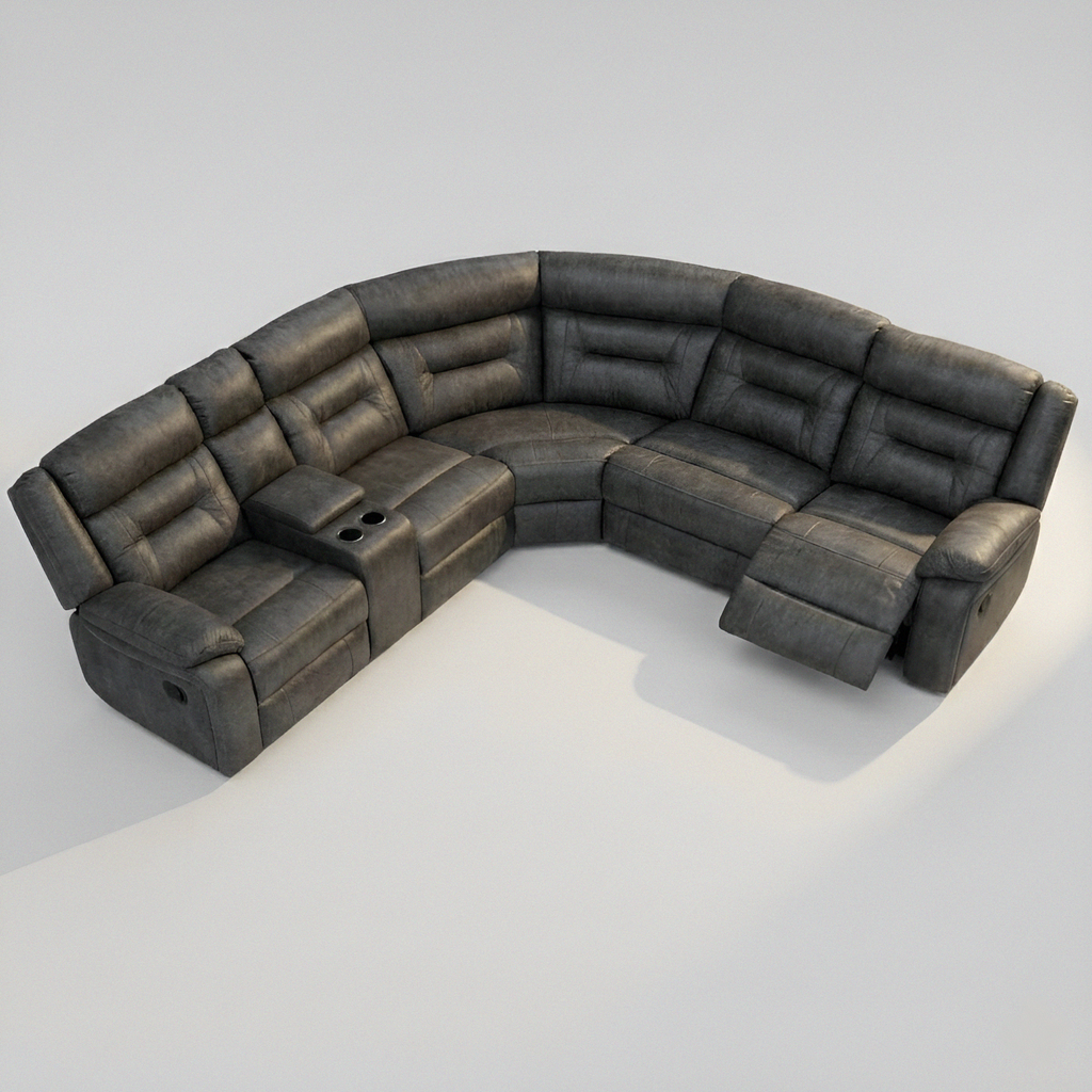 Supernova (Power Recliner)(Regular Console), Corner Sofa, Grey