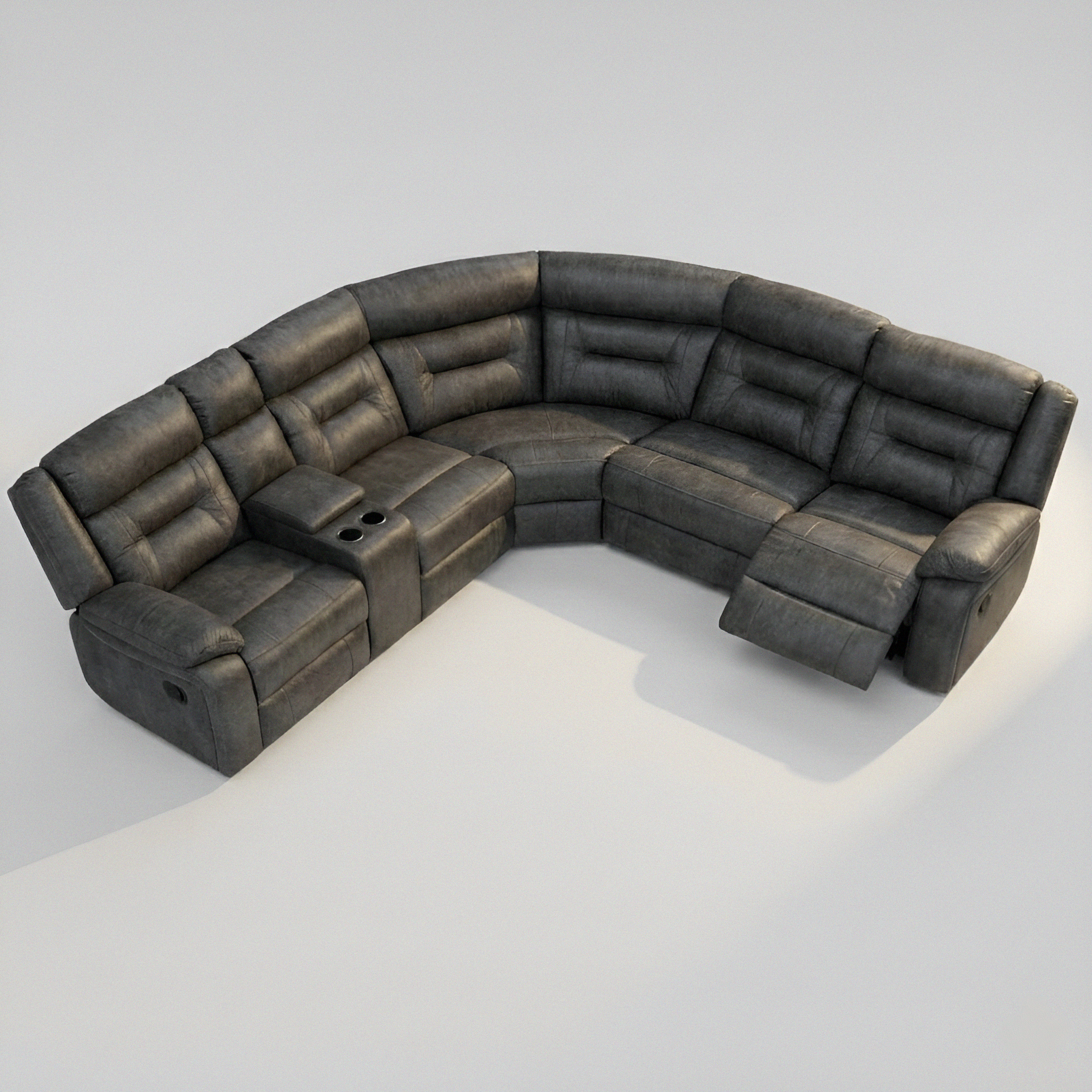 Supernova (Power Recliner)(Regular Console), Corner Sofa, Grey