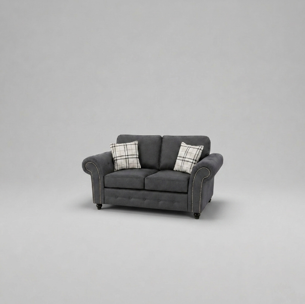 Oakland, 2 seater, Faux Leather, Black