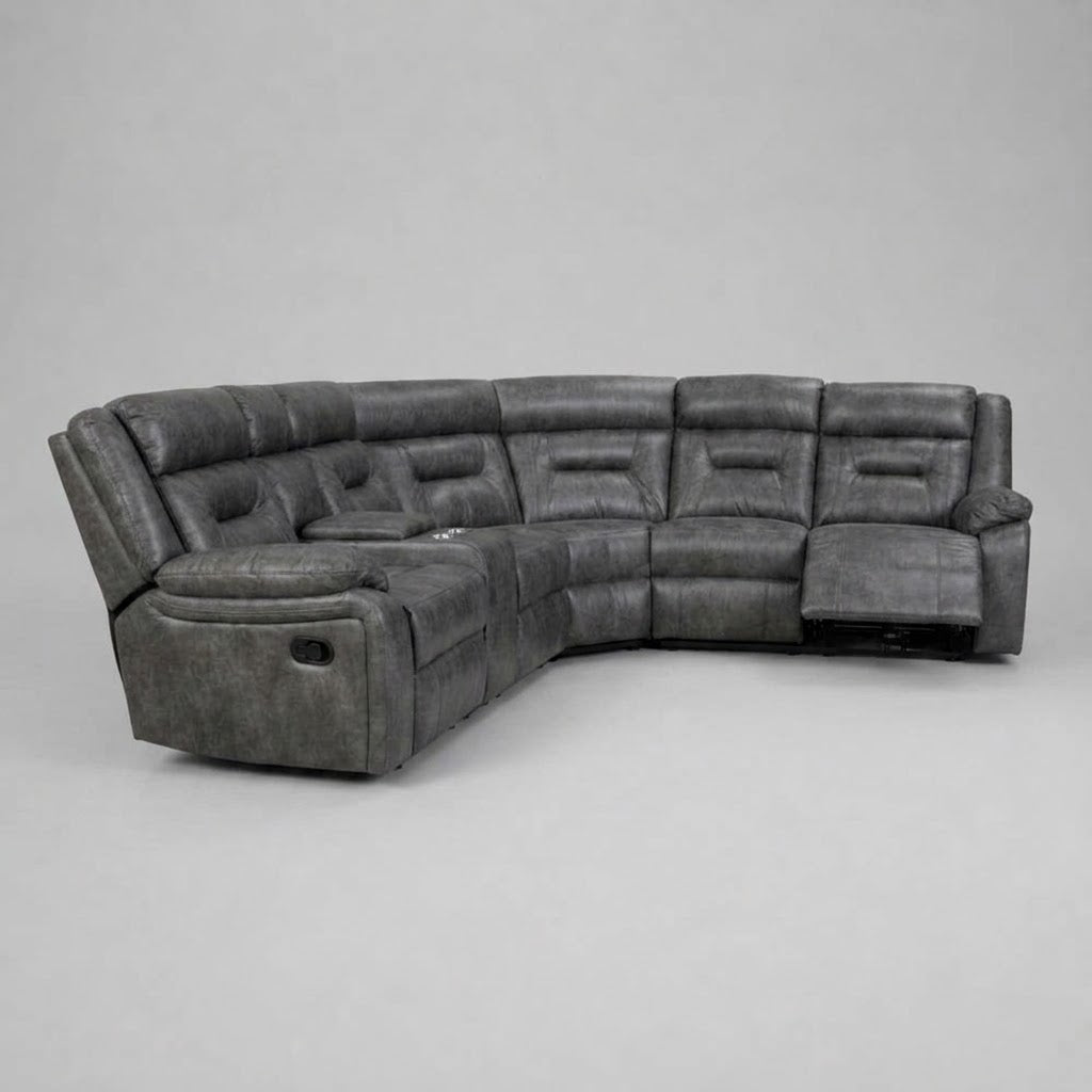 Supernova (Power Recliner)(Regular Console), Corner Sofa, Grey