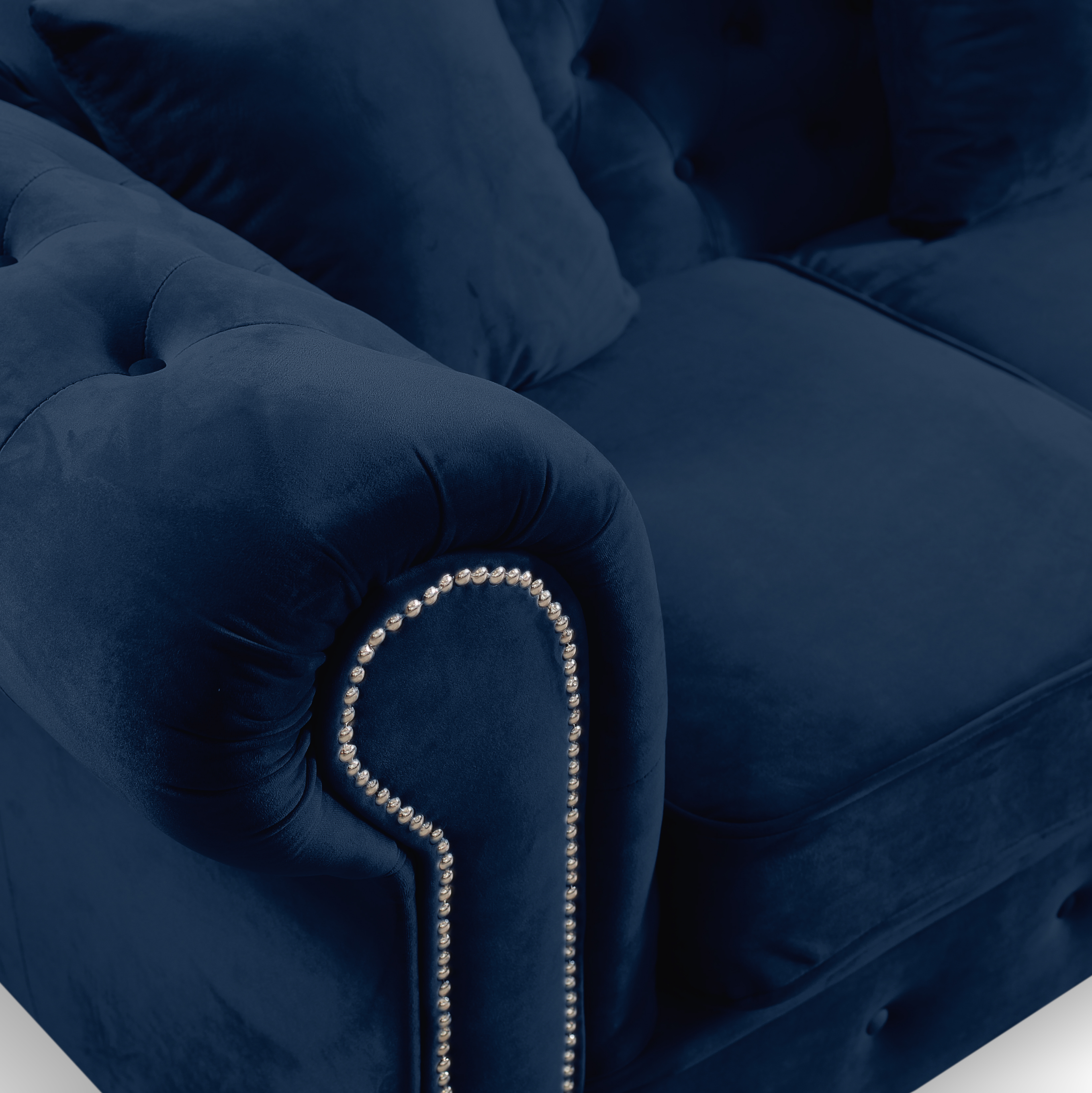 Roma Chesterfield, Blue, 3 seater